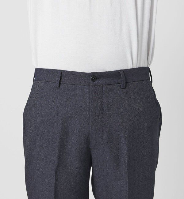 BEAUTY&YOUTH UNITED ARROWS「【WEB限定 WARDROBE SMART】デニムライク ノープリーツ パンツ」|スラックス|