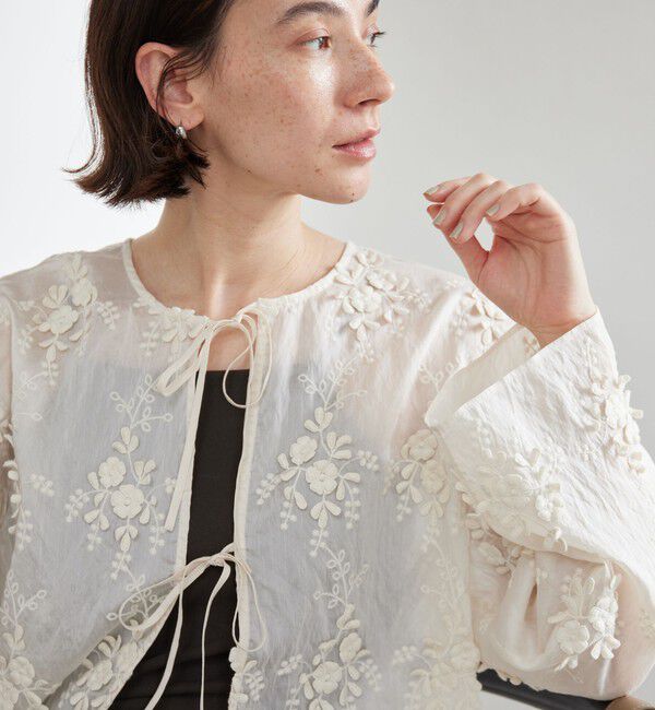 BEAUTY&YOUTH UNITED ARROWS「セルロースナイロン エンブロイダリーシャツ 2WAY」|シャツ・ブラウス|