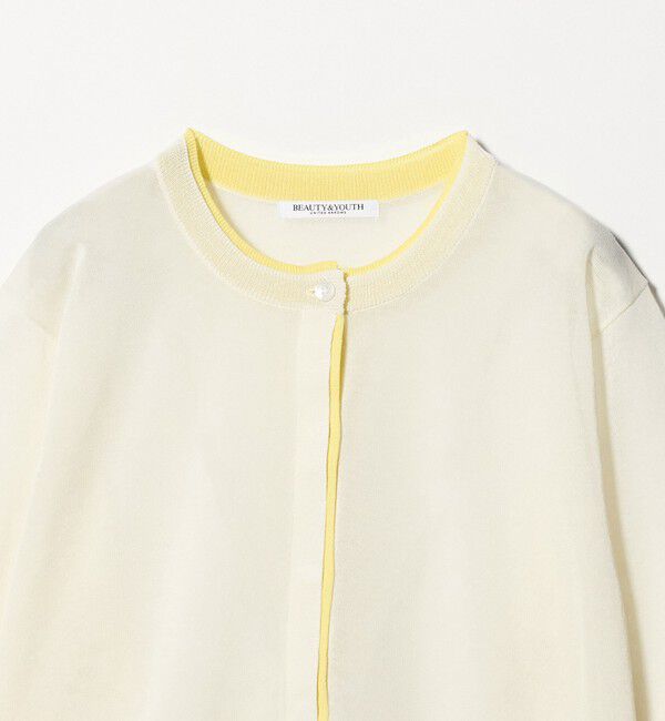 BEAUTY&YOUTH UNITED ARROWS「ライン クルーネック カーディガン ウォッシャブル」|カーディガン|