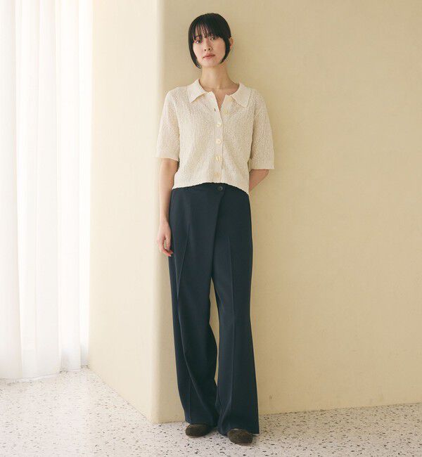 BEAUTY&YOUTH UNITED ARROWS「ノットヤーンニット ハーフスリーブ シャツ カーディガン ウォッシャブル」|カーディガン|