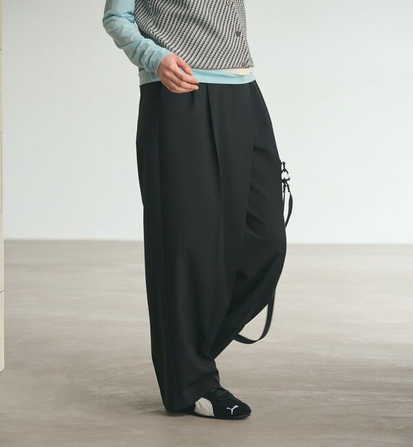 BEAUTY&YOUTH UNITED ARROWS「ポプリン 2タック ラップパンツ ウォッシャブル 吸水速乾 接触冷感」|その他|