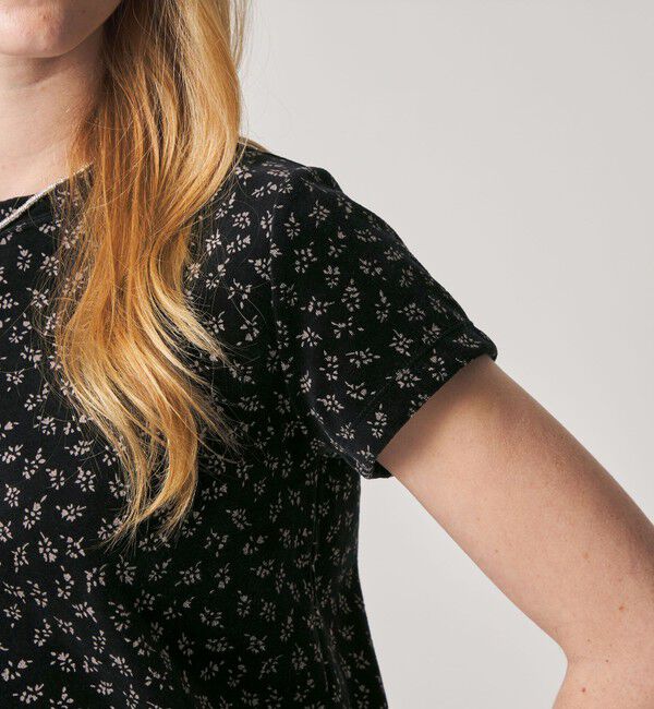 STEVEN ALAN「＜Steven Alan＞フラワー ベロア Tシャツ」|Tシャツ・カットソー|