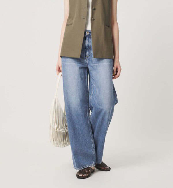 BEAUTY&YOUTH UNITED ARROWS「【別注】＜upper hights＞THE NIECE MID RISE ライトオンス デニムパンツ/コバルト」|デニム|