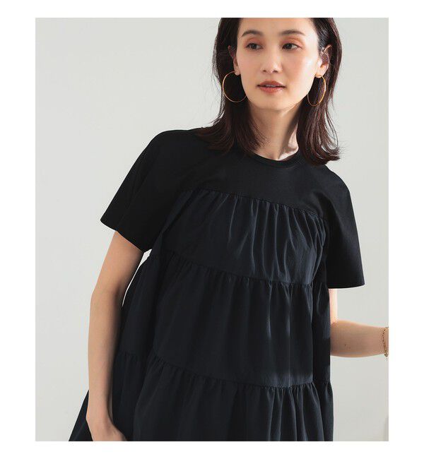 Demi-Luxe BEAMS 「コンビ ティアード プルオーバー」|シャツ・ブラウス|