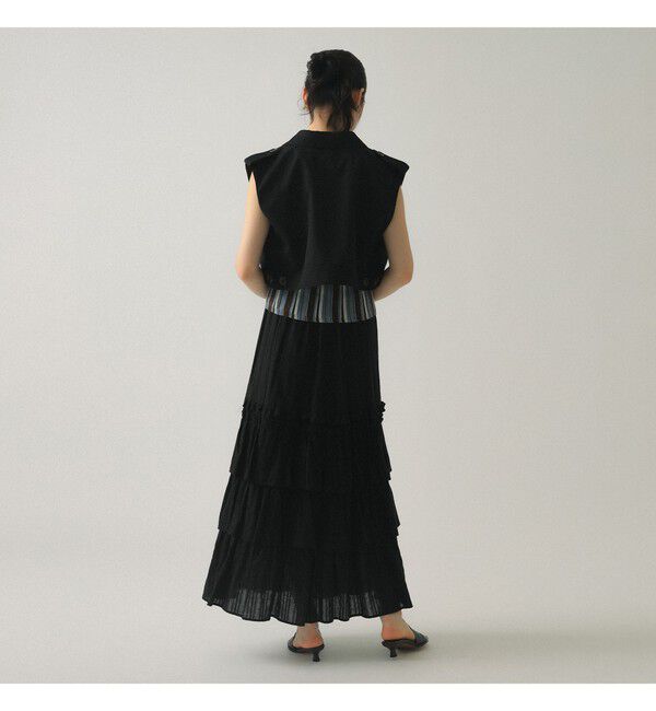 Ray BEAMS 「カットソーレース ティアード スカート」|スカート|