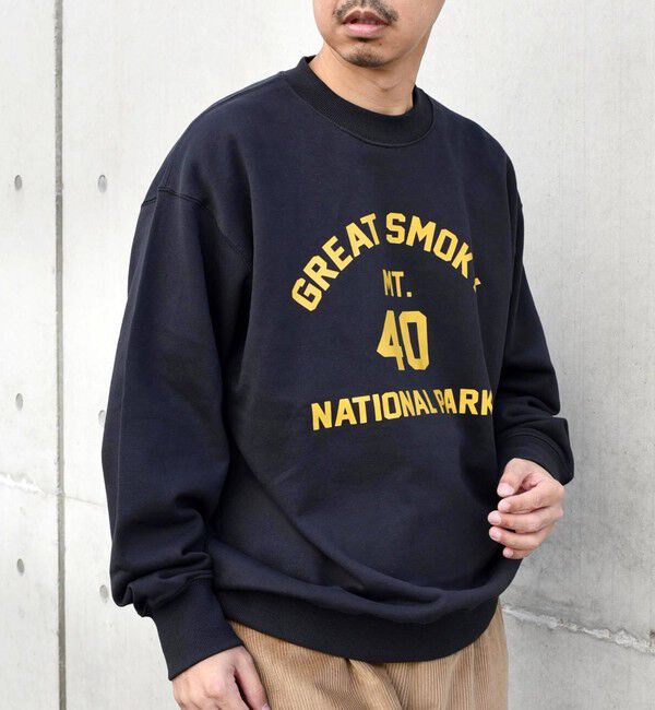 SHIPS any「【WEB限定】SHIPS any: NATIONAL PARK プリント スウェット 23AW◇」|スウェット・ジャージ|ブラック