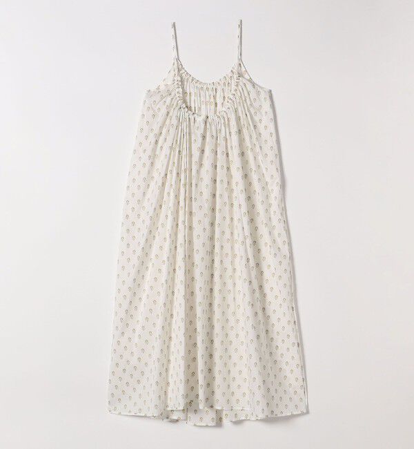 SHIPS any「SHIPS any:〈洗濯機可能〉グリッター プリント ギャザー キャミ ワンピース」|ワンピース|