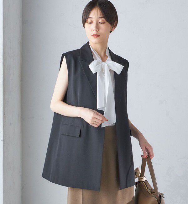 SHIPS for women「ウール混 ボックス テーラード ジレ」|ベスト・ジレ|