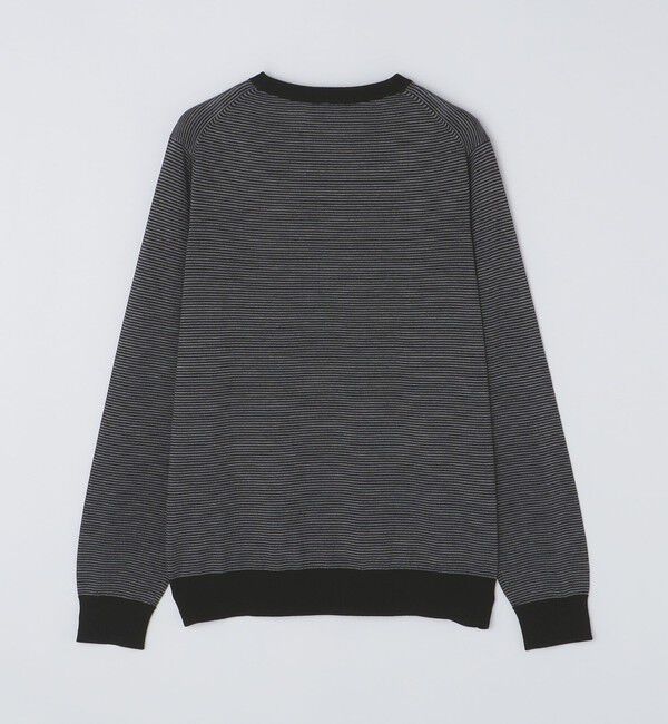 SHIPS「SHIPS: HANDFRAME 16ゲージ マイクロボーダー クルーネック ニット」|ニット・セーター|