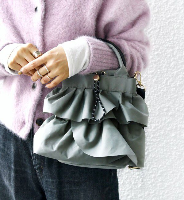 SHIPS for women「【WEB限定】 2WAY ナイロン フリル ショルダー バッグ」|ショルダー・メッセンジャー|