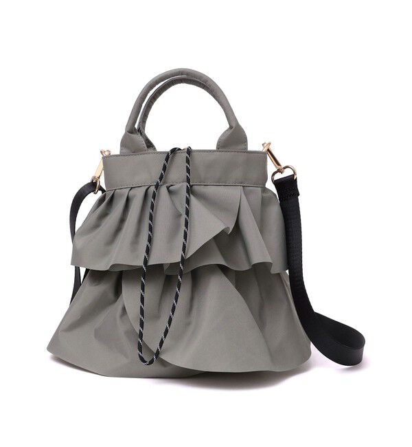 SHIPS for women「【WEB限定】 2WAY ナイロン フリル ショルダー バッグ」|ショルダー・メッセンジャー|