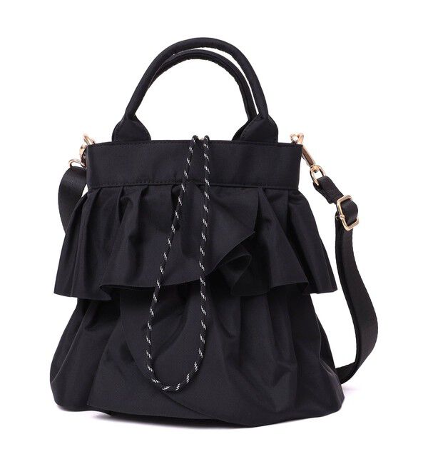 SHIPS for women「【WEB限定】 2WAY ナイロン フリル ショルダー バッグ」|ショルダー・メッセンジャー|