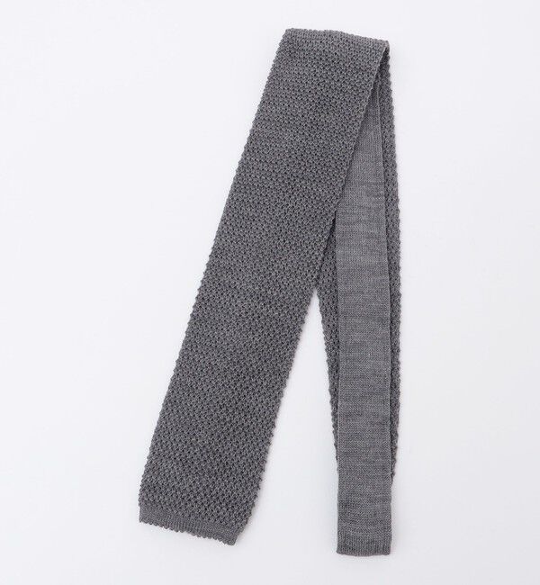 SHIPS「SHIPS: CANEPA社製 ウール ニット タイ」|ネクタイ・蝶ネクタイ|チャコールグレー