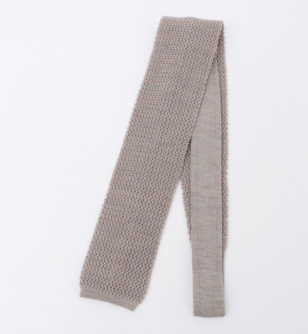 SHIPS「SHIPS: CANEPA社製 ウール ニット タイ」|ネクタイ・蝶ネクタイ|ライトカーキ