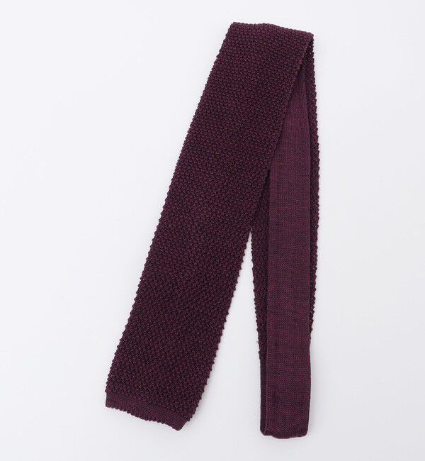 SHIPS「SHIPS: CANEPA社製 ウール ニット タイ」|ネクタイ・蝶ネクタイ|ワイン