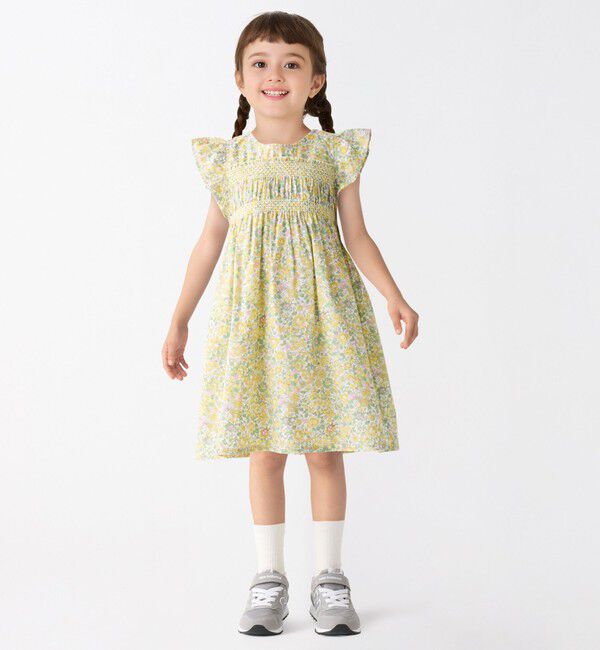 SHIPS Colors 「《一部追加予約》SHIPS Colors:90～140cm /〈洗濯機可能〉スモッキング フラワー ワンピース◆」|ワンピース|