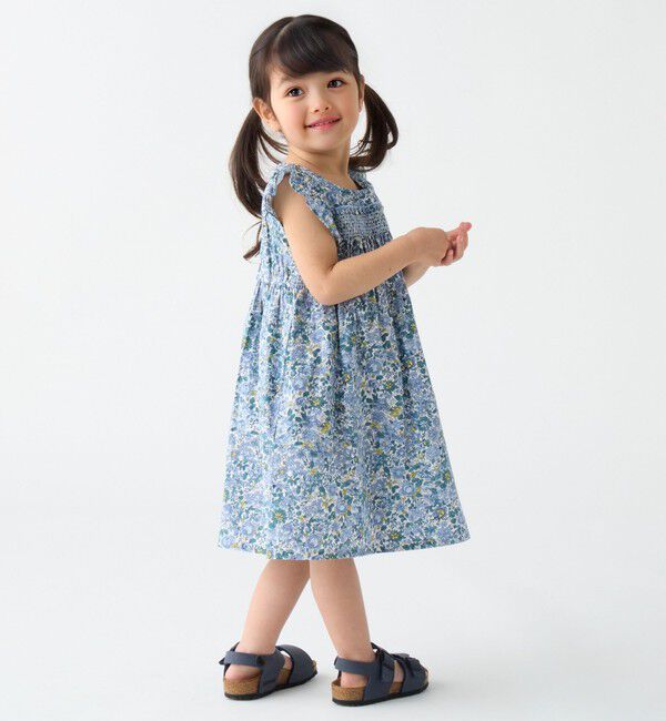 SHIPS Colors 「《一部追加予約》SHIPS Colors:90～140cm /〈洗濯機可能〉スモッキング フラワー ワンピース◆」|ワンピース|