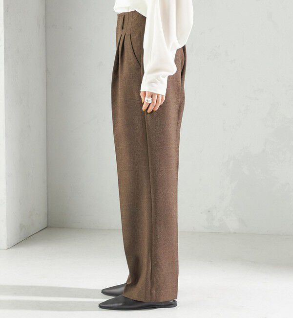 SHIPS for women「〈手洗い可能〉TUMUGITO(R) シャーク ツイード タック パンツ」|その他|
