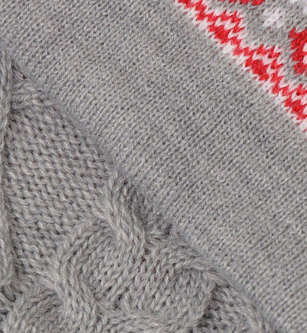 SHIPS KIDS「SHIPS KIDS:ジャカード&times;ケーブル リバーシブル ネックウォーマー」|その他|