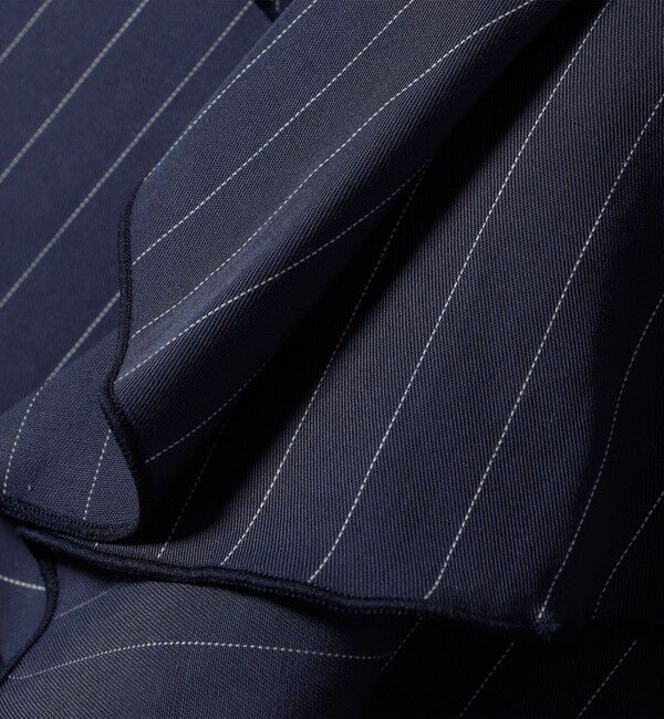 SHIPS for women「《予約》〈手洗い可能〉フィブリル ストライプ フリル カラー ブラウス」|シャツ・ブラウス|