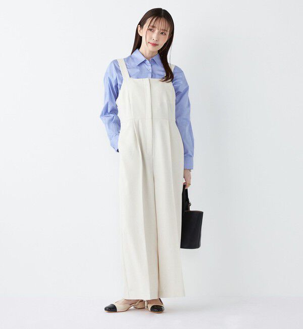 SHIPS Colors 「SHIPS Colors:〈手洗い可能〉ポリエステル/リネン スラブ オールインワン◇」|オールインワン|