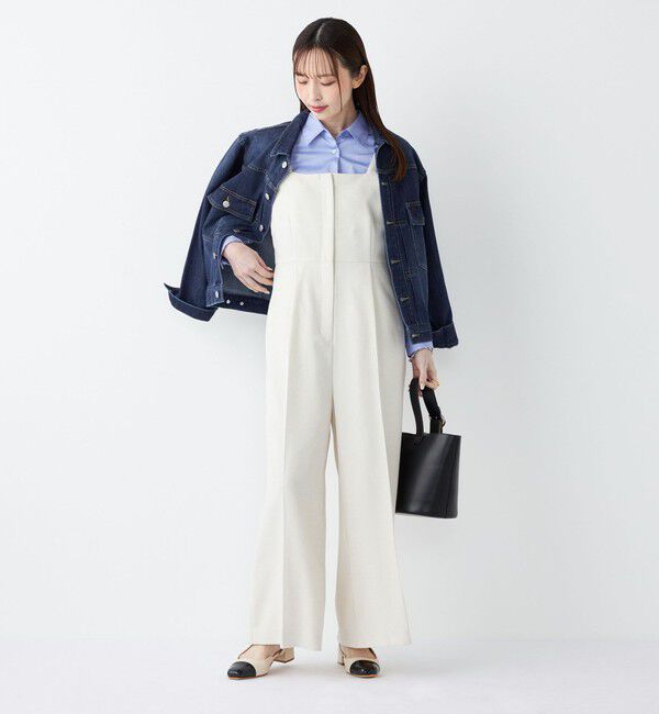 SHIPS Colors 「SHIPS Colors:〈手洗い可能〉ポリエステル/リネン スラブ オールインワン◇」|オールインワン|