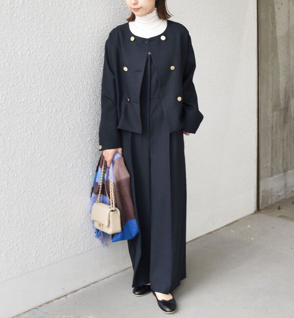 SHIPS Colors 「SHIPS Colors:〈手洗い可能〉ポリエステル/リネン スラブ オールインワン◇」|オールインワン|