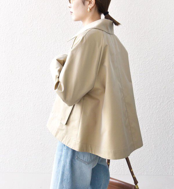 SHIPS any「SHIPS any:〈手洗い可能〉シャンブレー Aライン フレア ショート コート」|その他|