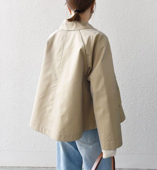 SHIPS any「SHIPS any:〈手洗い可能〉シャンブレー Aライン フレア ショート コート」|その他|