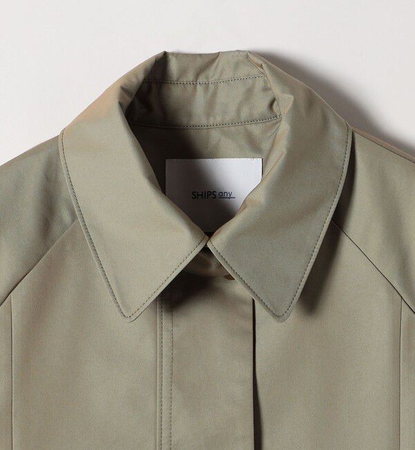 SHIPS any「SHIPS any:〈手洗い可能〉シャンブレー Aライン フレア ショート コート」|その他|