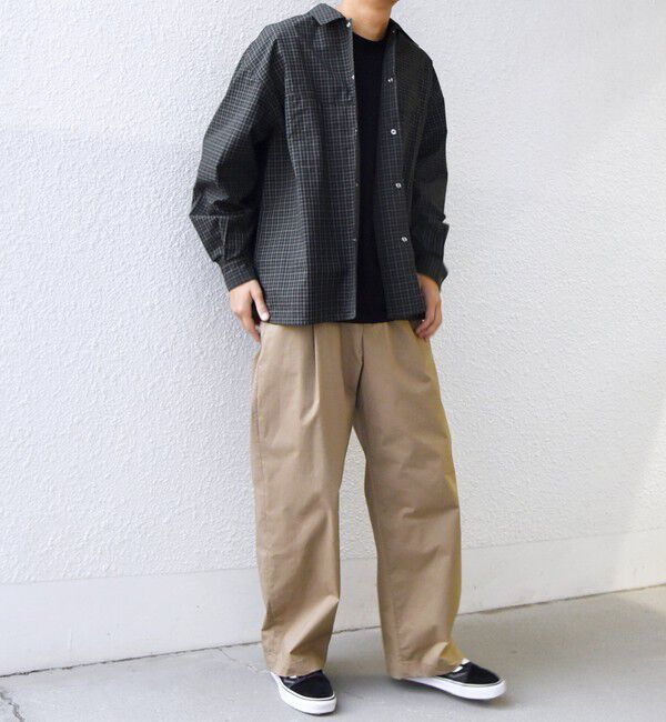 SHIPS any「SHIPS any:〈洗濯機可能〉マイクロ チェック リング スナップボタン コーチ シャツ◇」|シャツ・ブラウス|