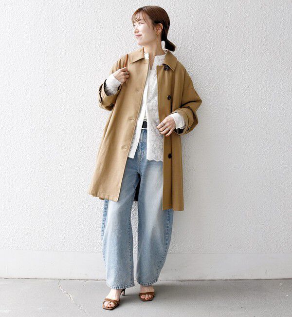 SHIPS any「SHIPS any:〈手洗い可能〉オーバー フレア ステンカラー コート」|ステンカラーコート|