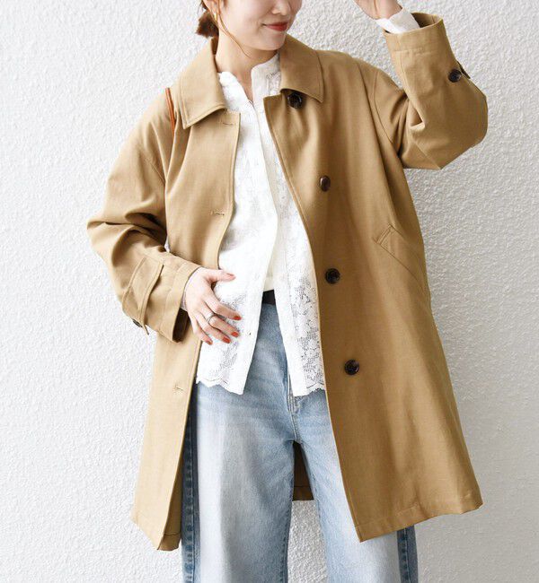 SHIPS any「SHIPS any:〈手洗い可能〉オーバー フレア ステンカラー コート」|ステンカラーコート|