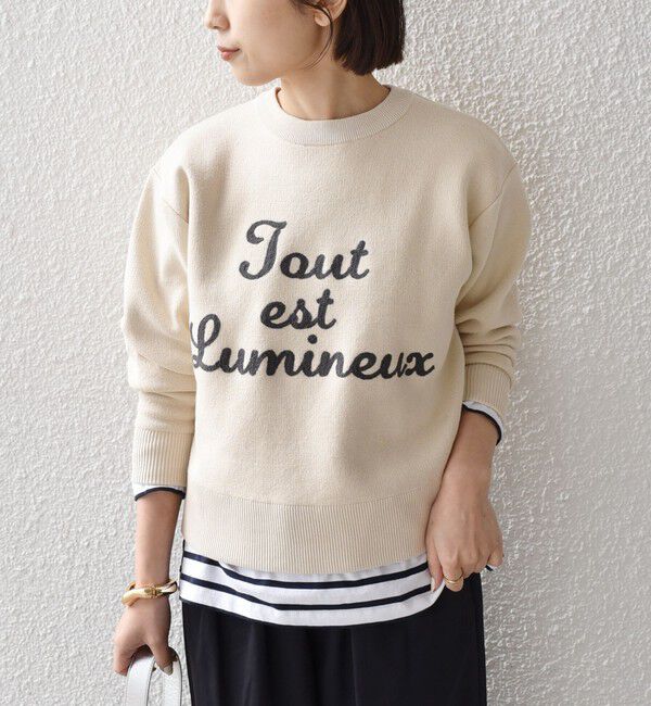 SHIPS Colors 「SHIPS Colors:〈手洗い可能〉サガラ ロゴ ニット」|ニット・セーター|