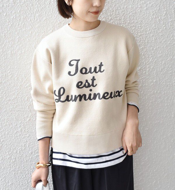 SHIPS Colors 「SHIPS Colors:〈手洗い可能〉サガラ ロゴ ニット」|ニット・セーター|