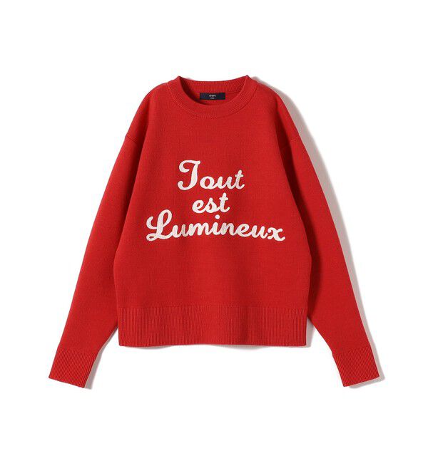 SHIPS Colors 「SHIPS Colors:〈手洗い可能〉サガラ ロゴ ニット」|ニット・セーター|レッド