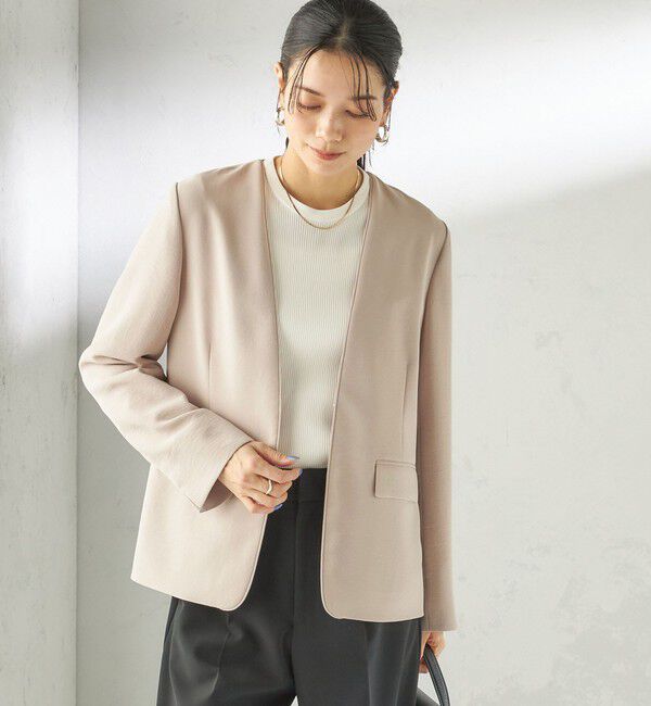 SHIPS for women「〈手洗い可能〉2WAY ポリエステル フリル カラー リブ ニット」|ニット・セーター|