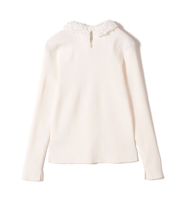 SHIPS for women「〈手洗い可能〉2WAY ポリエステル フリル カラー リブ ニット」|ニット・セーター|