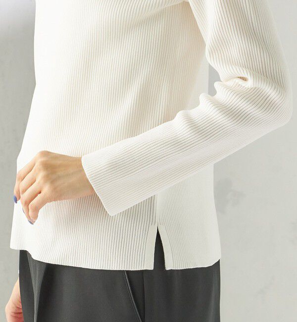 SHIPS for women「〈手洗い可能〉2WAY ポリエステル フリル カラー リブ ニット」|ニット・セーター|