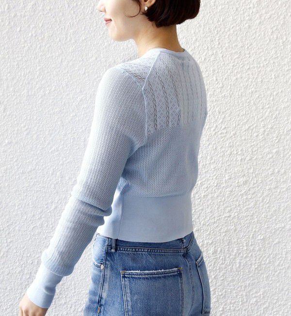 SHIPS for women「堀田茜&times;SHIPS:〈手洗い可能〉アイレット ニット カーディガン」|カーディガン|