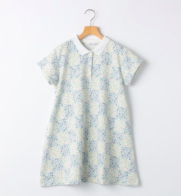 SHIPS KIDS「SHIPS KIDS:140～150cm / フラワー ポロシャツ ワンピース」|ワンピース|オフホワイト