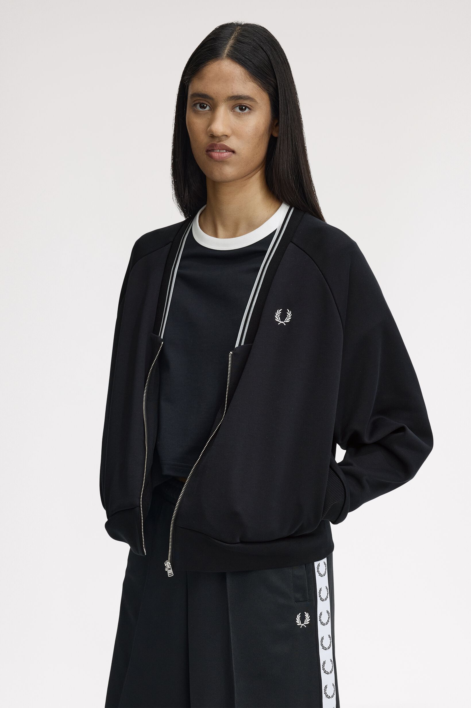 FRED PERRY 「Sheer Tipped Sweatshirt Cardigan」|カーディガン|