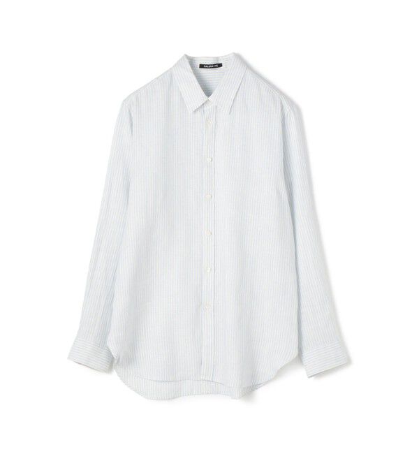 GALERIE VIE「リネンレギュラーカラーシャツ」|シャツ・ブラウス|64 ブルー系