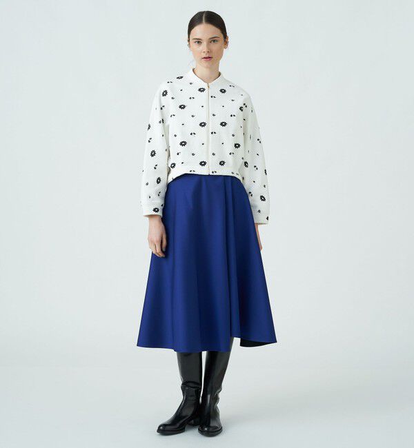 TOMORROWLAND collection「ポリエステルシルクツイルタフタ リバーシブルスカート」|フレア|