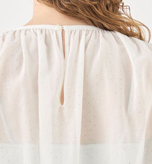 TOMORROWLAND collection「シルバードットプリント バブルギャザーブラウス」|シャツ・ブラウス|