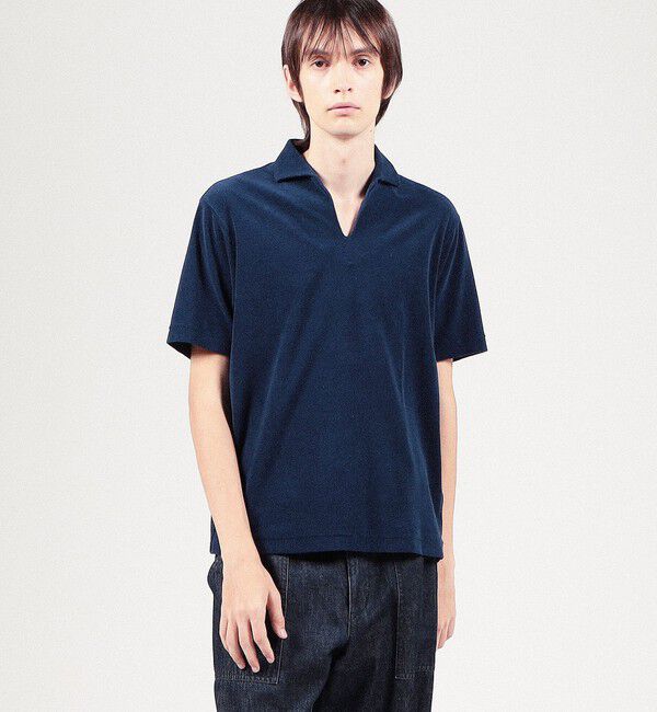 TOMORROWLAND MENS「スビンパイル スキッパーポロシャツ」|ポロシャツ|