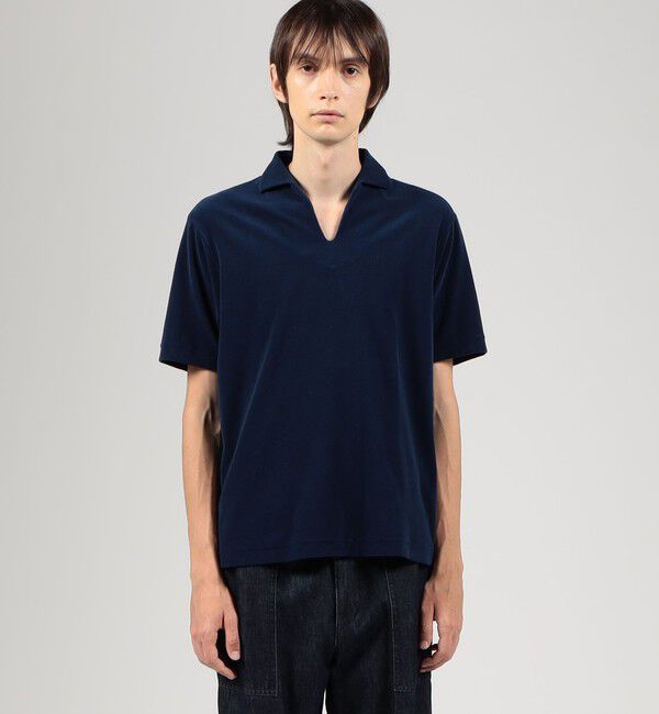 TOMORROWLAND MENS「スビンパイル スキッパーポロシャツ」|ポロシャツ|