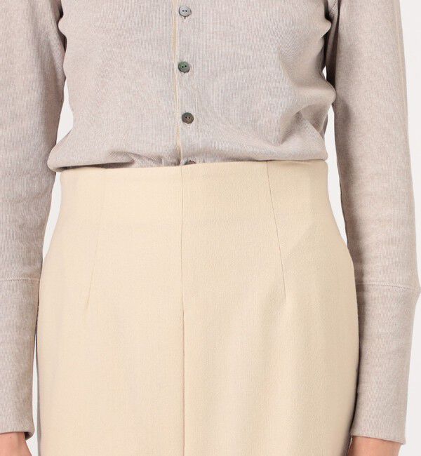 MACPHEE「ウールナイロンフランネル Iラインナロースカート」|タイト|