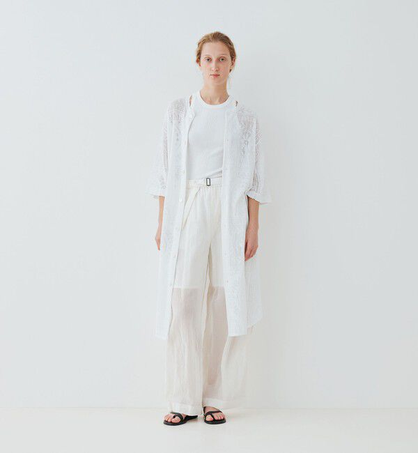 GALERIE VIE「メッシュワーク ロングカーディガン」|カーディガン|