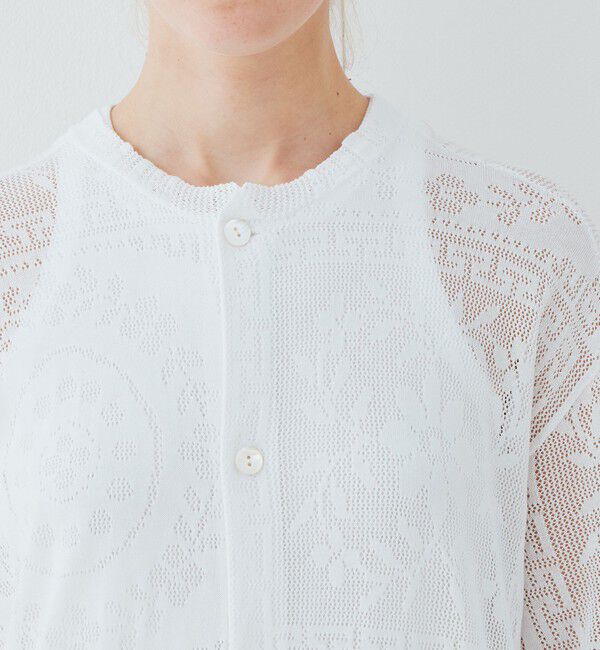 GALERIE VIE「メッシュワーク ロングカーディガン」|カーディガン|
